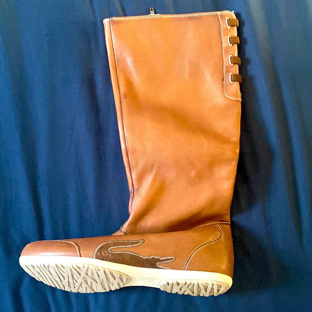 Lacoste mid calf leather boots